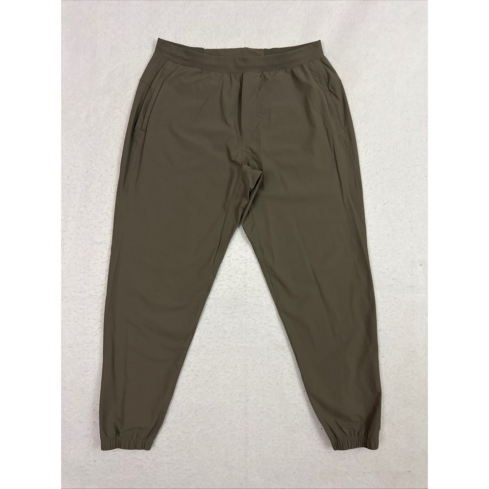 Lululemon Surge Jogger Men's XL Taupe Running Pants Ankle Zips LM5956S